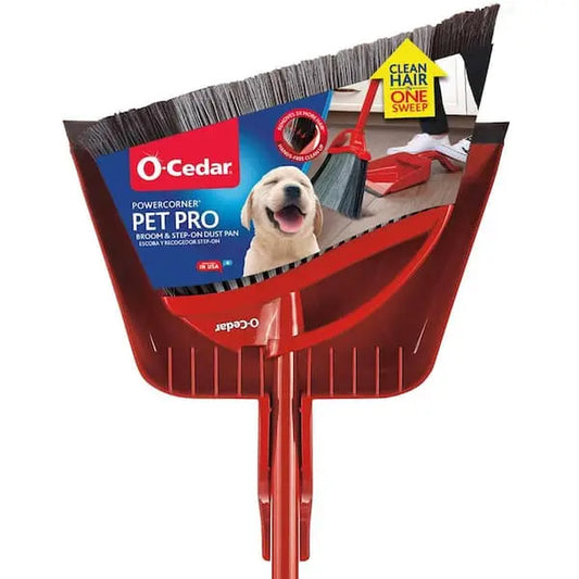 Powercorner Pet Pro Broom with Step-On Dust Pan