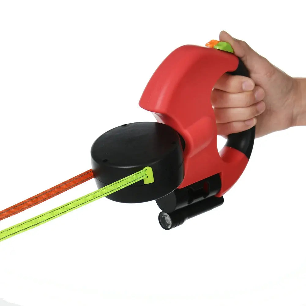 3M Retractable Pet Leash Lead 360 Swivel No Tangle Double Dog Walking Leash with Lights